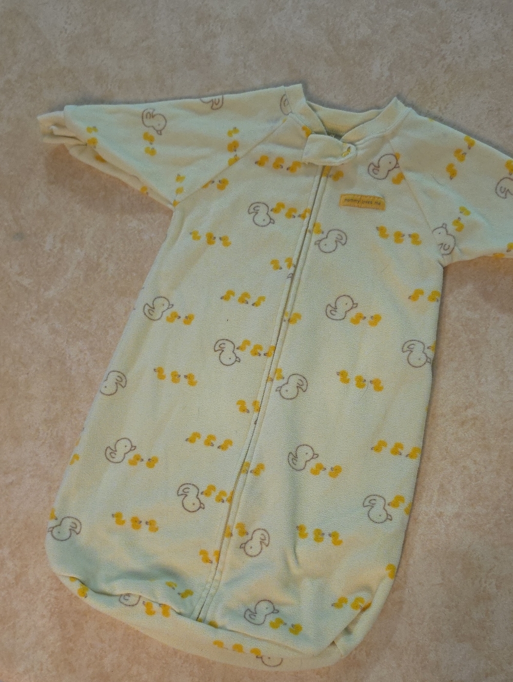Yellow Duck Print Baby Sleep Sack - Kids Pajamas